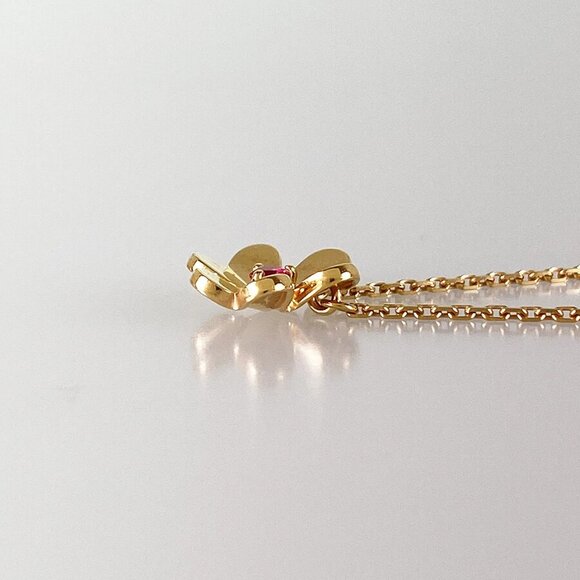 Van Cleef & Arpels Frivole mini VCARP7S800 Rose gold Ruby Necklace - Picture 3 of 14